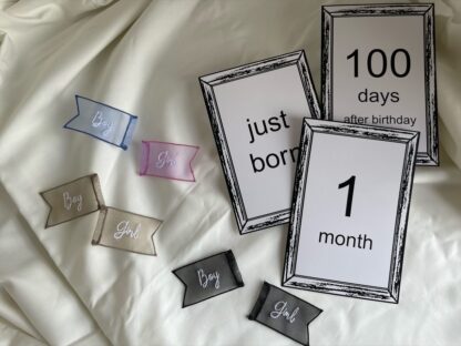 cake topper (gender reveal)&monthly card - 画像 (5)