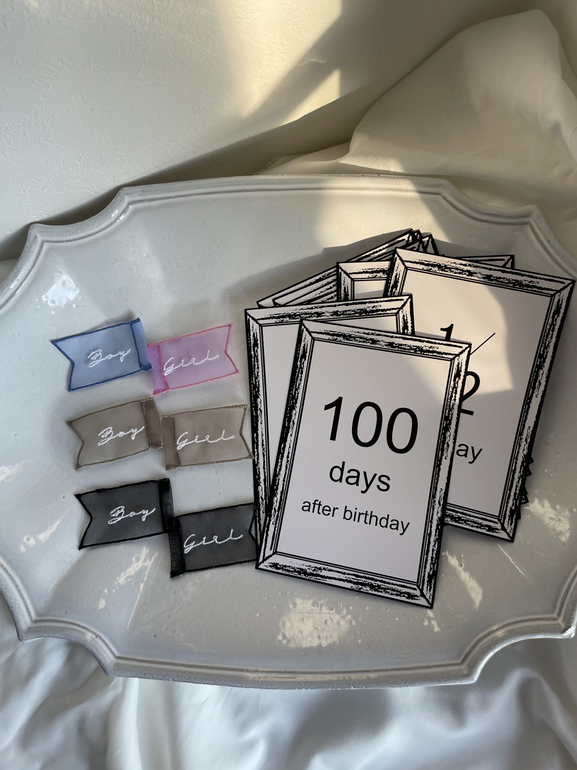 cake topper (gender reveal)&monthly card - 画像 (3)